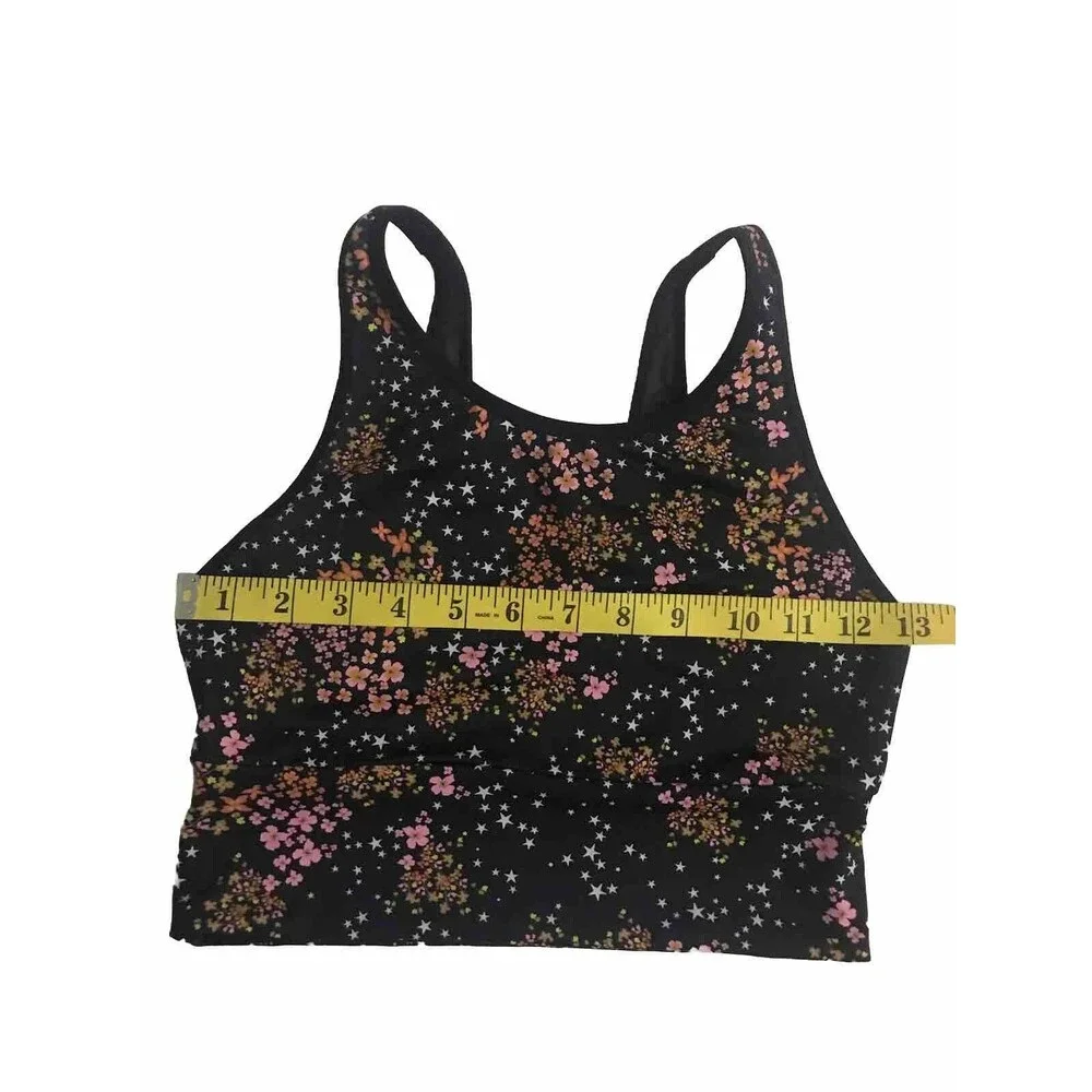 Victoria Sport Black Floral Tan/k Bra Size XS/XP